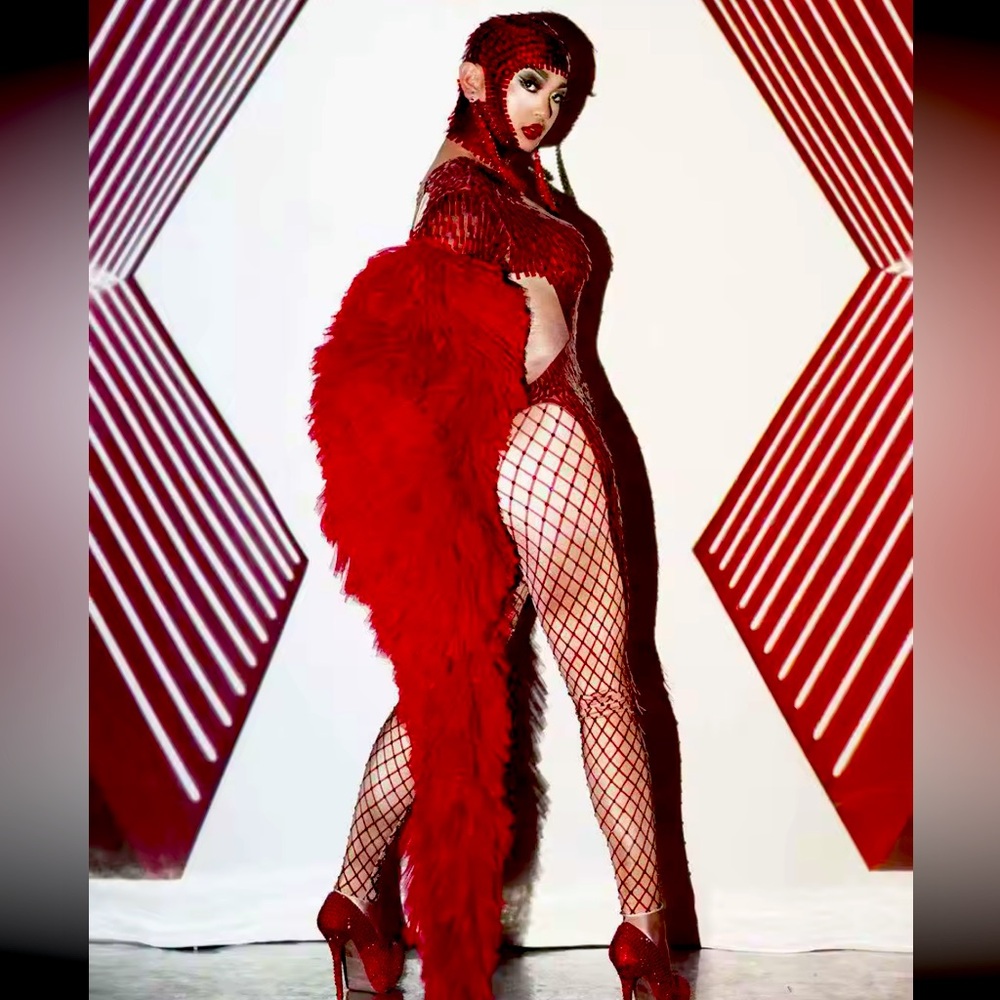 Custom Sequins Jumpsuit - image 5